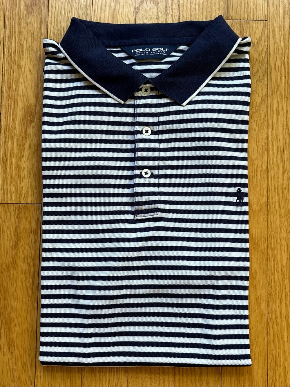 Polo Ralph Lauren Golf Mens Short Sleeve Polo 100% Pima Cotton 2XL Blue White
